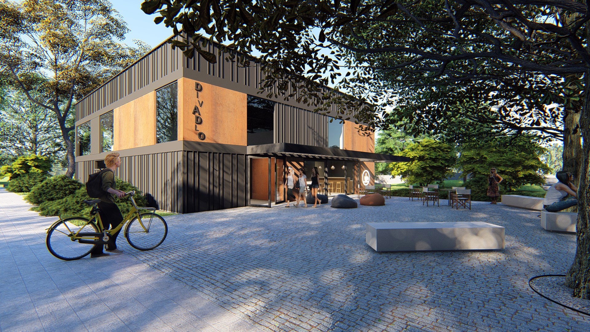 Container Building Theatre Example Container Theatre - Klub Lúč